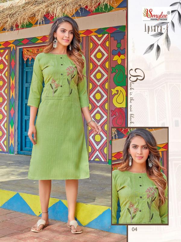 Smylee Apsara 4 Beautiful Rayon Embroidery Kurti